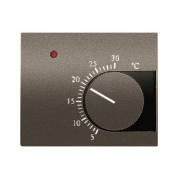 TAPA TERMOSTATO CALEFACCIÓN REFRIGERADOR OLAS ACERO PERLA