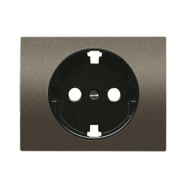 TAPA ENCHUFE 2P+T LATERAL OLAS ACERO PERLA