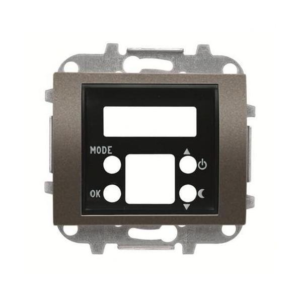 TAPA TERMOSTATO DIGITAL OLAS ACERO PERLA