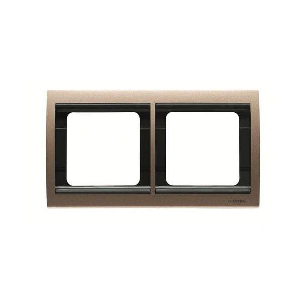 MARCO DE 2 ELEMENTOS HORIZONTALES OLAS COBRE SATÉN