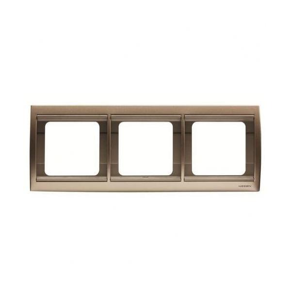 MARCO DE 3 ELEMENTOS HORIZONTALES OLAS COBRE SATÉN