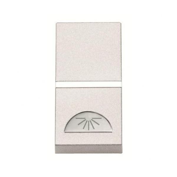 PULSADOR SÍMBOLO LUZ CON 1 MÓDULO ZENIT BLANCO