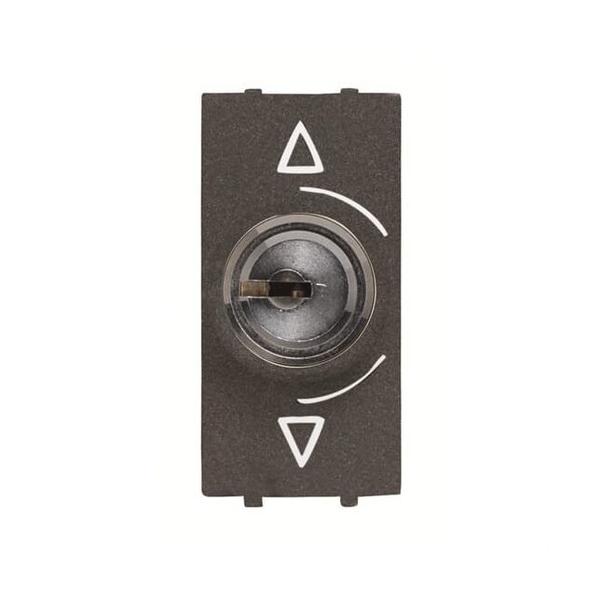 CONMUTADOR LLAVE CON 1 MÓDULO ZENIT ANTRACITA