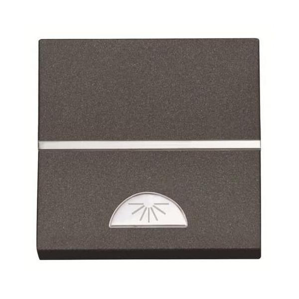 PULSADOR CON SÍMBOLO LUZ 2 MÓDULOS ZENIT ANTRACITA