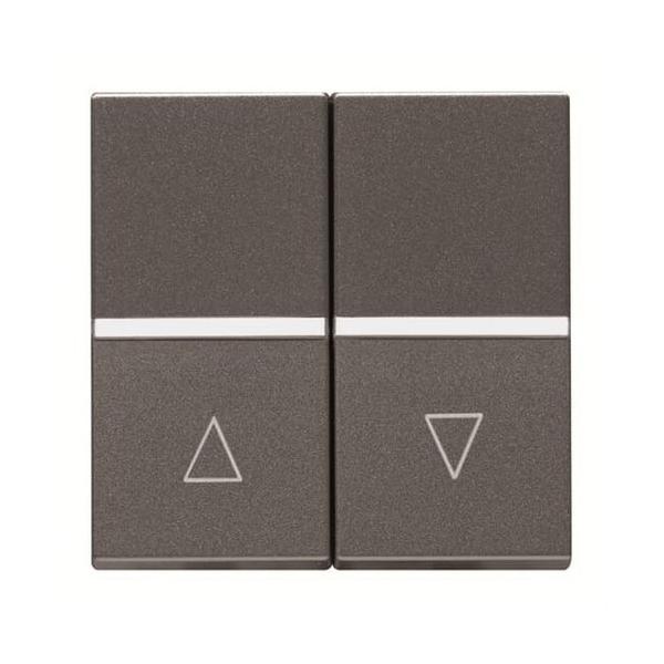 PULSADOR PARA PERSIANAS CON 2 MÓDULOS ZENIT ANTRACITA