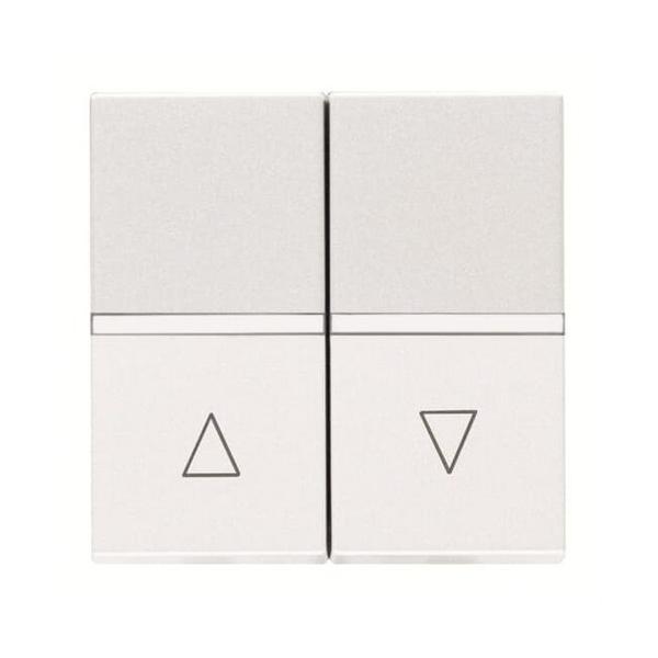 PULSADOR PARA PERSIANAS CON 2 MÓDULOS ZENIT BLANCO