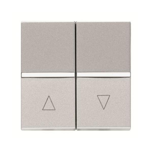 INTERRUPTOR PARA PERSIANAS 2 MÓDULOS ZENIT PLATA