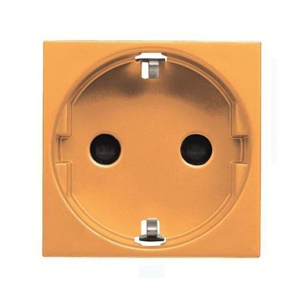 BASE DE ENCHUFE 2P+T LATERAL SCHUKO ZENIT NARANJA