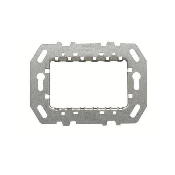 BASTIDOR MONOCAJA PARA 3 MÓDULOS ZENIT PLATA