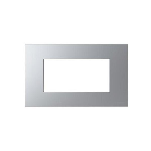 MARCO DE 4 MÓDULOS PARA CAJA ENLAZABLE ZENIT PLATA