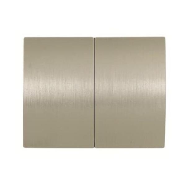 TECLA DOBLE INTERRUPTOR CONMUTADOR OLAS ACERO PULIDO