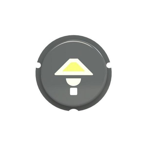 BOTÓN SÍMBOLO ILUMINACIÓN F@H ZENIT GRIS