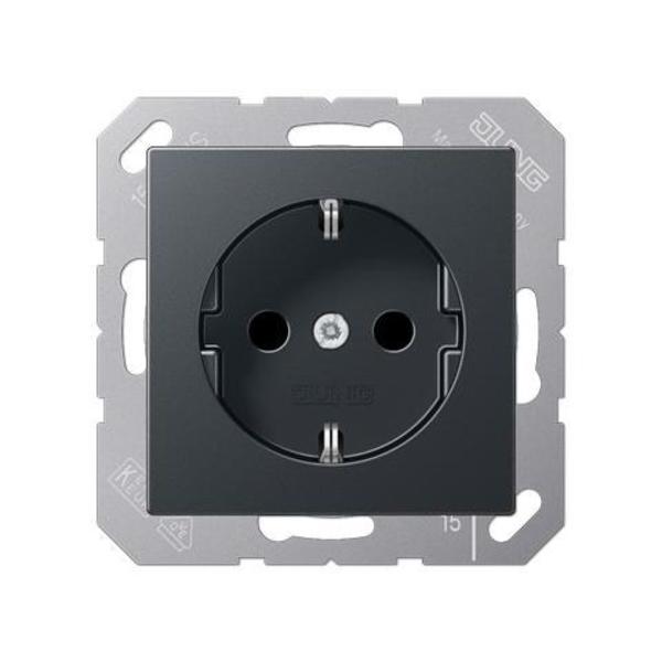 BASE ENCHUFE SCHUKO® PROTECCIÓN NIÑOS A500 ANTRACITA