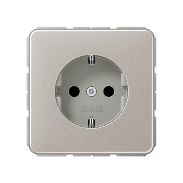 BASE ENCHUFE SCHUKO® CONEXIÓN TORNILLO PROTECCIÓN NIÑO PLATINO