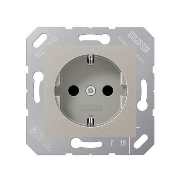 BASE SCHUKO® CONEXIÓN AUTOMÁTICO 10-16A 50x50 GRIS PLATINO