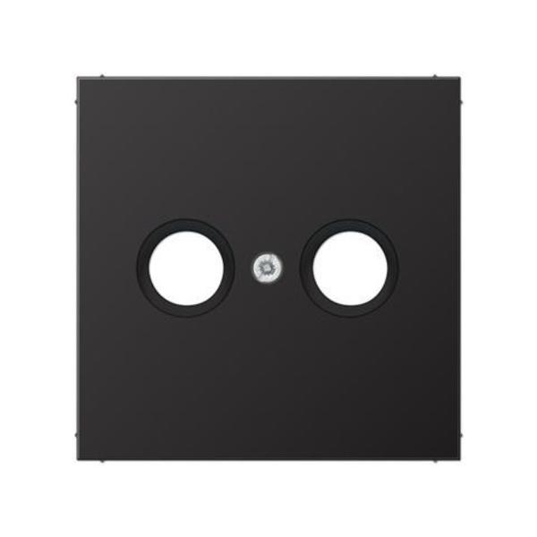PLACA PARA ENCHUFE ANTENA TV DARK