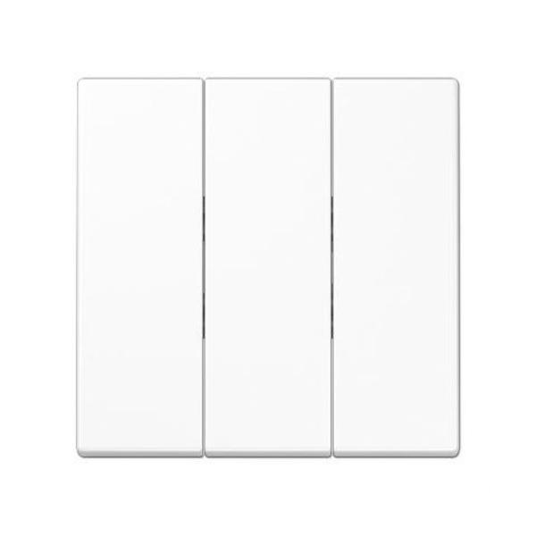 TECLA TRIPLE TERMOPLÁSTICO EXTRABRILLANTE BLANCO ALPINO