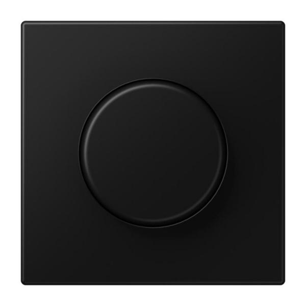 PLACA DIMMER GIRATORIO LS NEGRO MATE