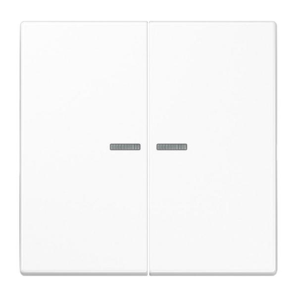 TECLA PULSADOR DOBLE CON VISOR LS BLANCO ALPINO