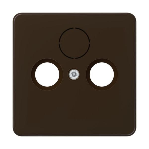 TAPA ENCHUFE PARA TOMA TV / PARABÓLICA MARRÓN