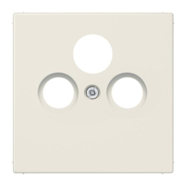 PLACA PARA ENCHUFE PARABÓLICA BLANCO MARFIL