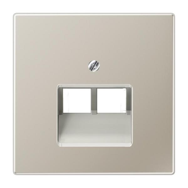 PLACA TELÉFONO DOBLE SERIE ACERO