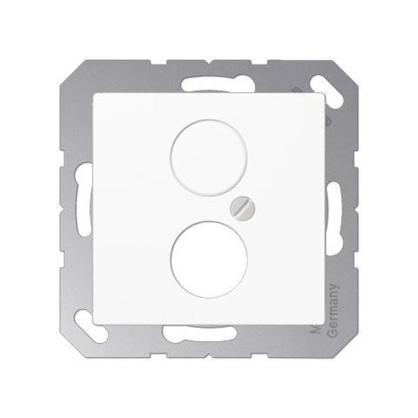 PLACA PARA 2 TOMAS ALTAVOZ BNC A500 BLANCO ALPINO