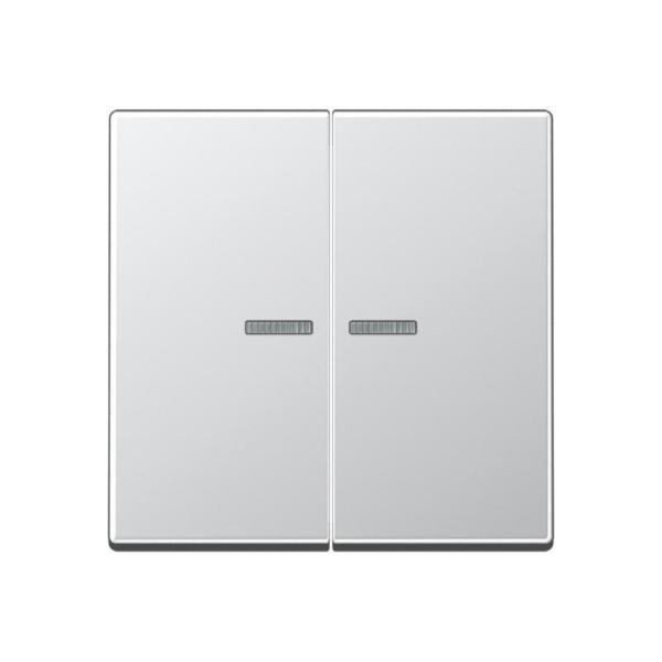 TECLA DOBLE CON PILOTO 505 KOU A500 ALUMINIO