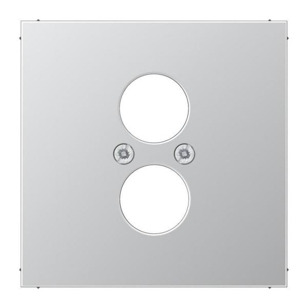 PLACA PARA 2 TOMAS ALTAVOZ ALUMINIO