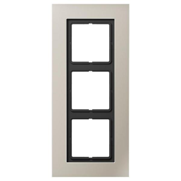 MARCO EMBELLECEDOR TRIPLE 115x257mm ACERO