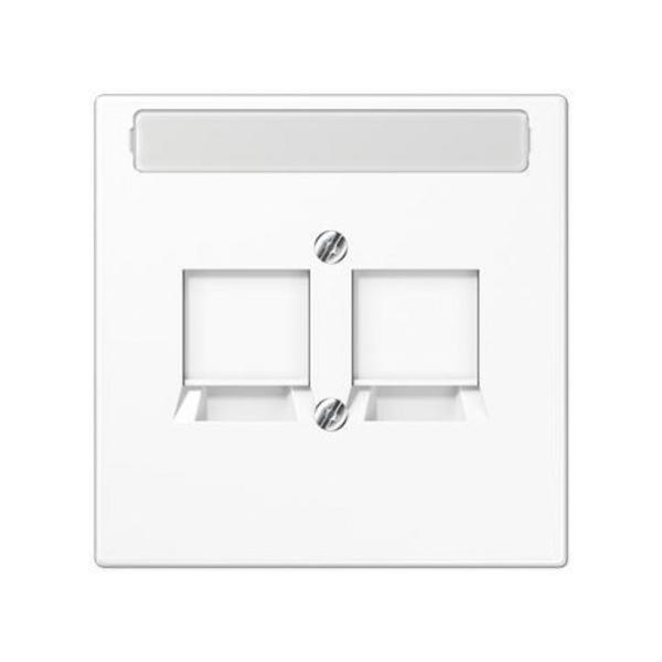 PLACA SOPORTE SISTEMA MODULAR JACK 2 TOMAS BLANCO ALPINO