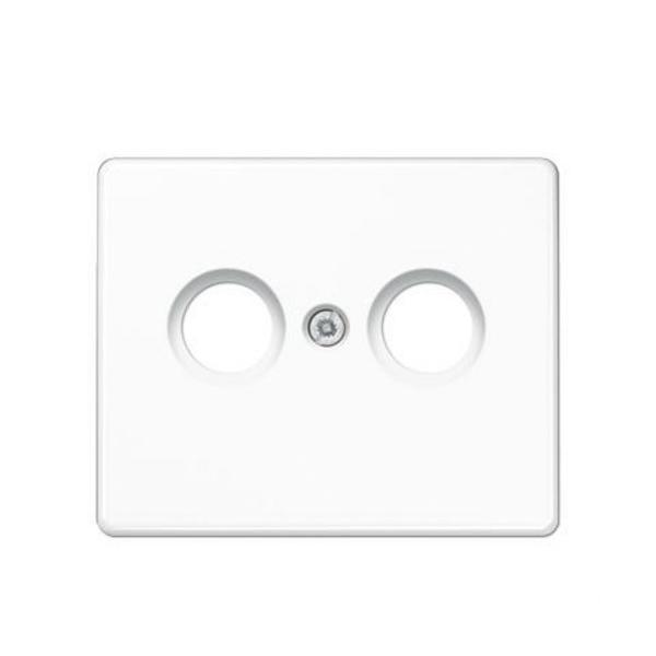 PLACA PARA ENCHUFE TV-FM BLANCO ALPINO