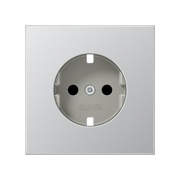 CAZOLETA BASE ENCHUFE PROTECCIÓN NIÑOS ALUMINIO