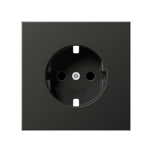 CAZOLETA BASE ENCHUFE PROTECCIÓN NIÑOS ANTRACITA