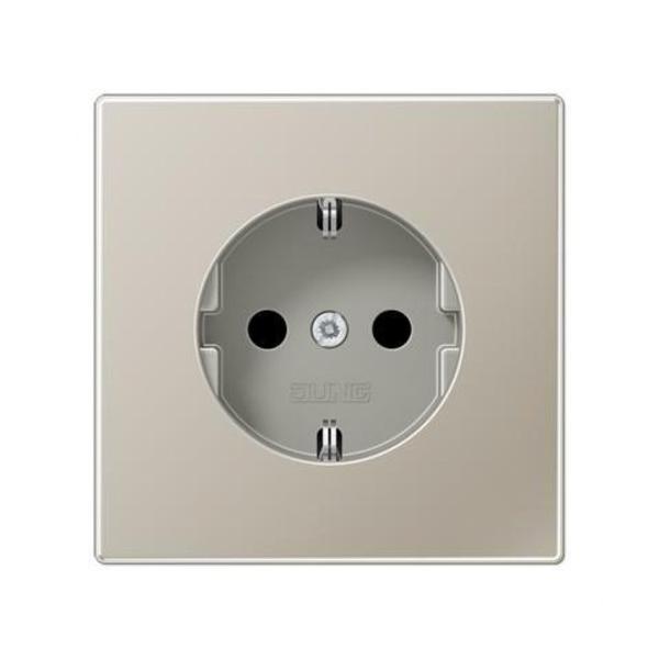 BASE ENCHUFE CON PROTECCIÓN NIÑOS ACERO