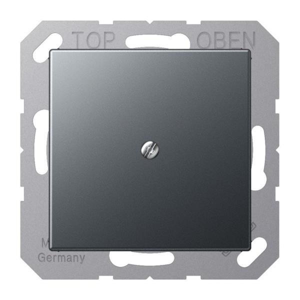 PLACA CENTRAL CON SALIDA CABLE ANTRACITA MATE