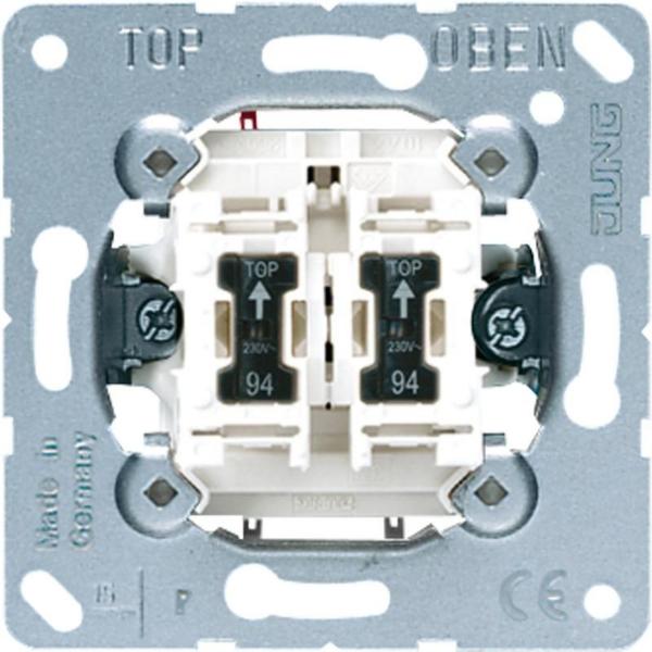 MECANISMO DOBLE INTERRUPTOR CON LUMINARIA 10AX 250V