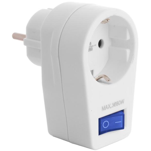 CLAVIJA ADAPTADOR BIPOLAR TT LATERAL 16A INTERRUPTOR LUMINOSO