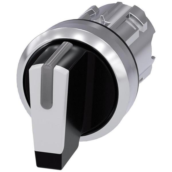 SELECTOR LUMINOSO NEGRO BLANCO MANECILLA CORTA I-O-II MOMENTÁNEO
