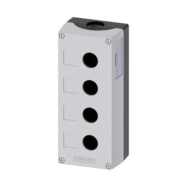 CAJA 22mm CAJA PLÁSTICO PARTE SUPERIOR GRIS 4 PUNTO