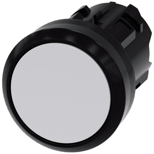 PULSADOR REDONDO BLANCO BOTÓN RASANTE MOMENTÁNEO