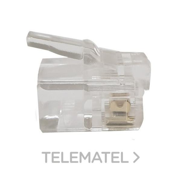 CONECTOR RJ11 M CABLE PLANO 4 VAS