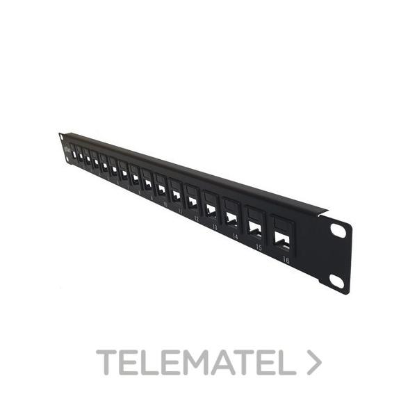 PANEL 19" 16 RJ45 METÁLICO S/C 1U