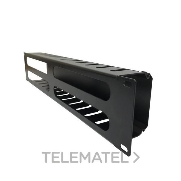 PANEL 19" PASACABLE CON TAPA 2U