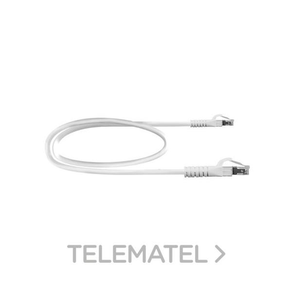 LATIGUILLO Cat6A S/FTP 26 AWG FLEX CONTACTOS >50µ" LSZH-FR BLANCO 0,5m
