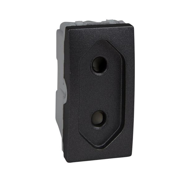 BASE ENCHUFE 2P 10A 1 MÓDULO SERIE ÚNICA GRAFITO