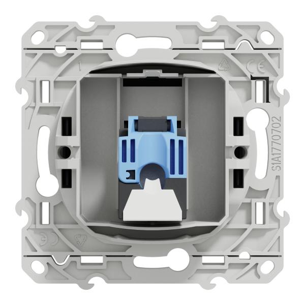 Odace, data socket, 1 socket, RJ45 cat.6 UTP, anthracite