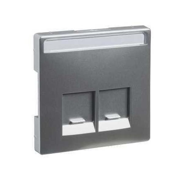 TAPA RJ45 DOBLE ARTEC ALUM.