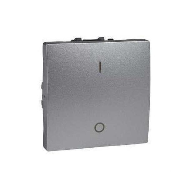 INTERRUPTOR BIPOLAR 16AX ANCHO SERIE UNICA TOP ALUMINIO