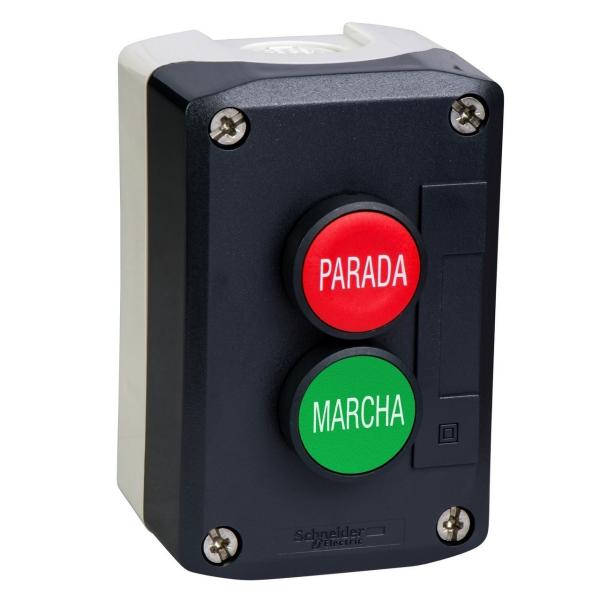 CAJA 2 PULSADORES RASANTE MARCHA - PARADA VERDE / ROJO